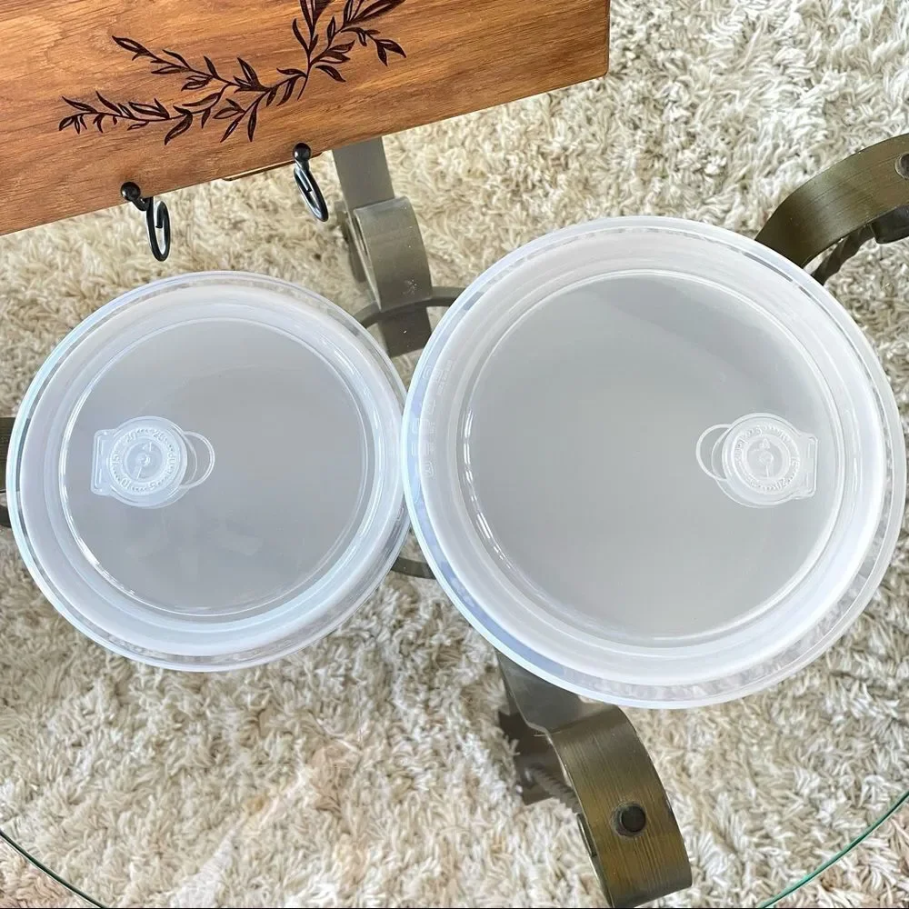 NWT Disney 2 Pc Winnie the Pooh Ceramic White Vented Food container 2 Pieces Set